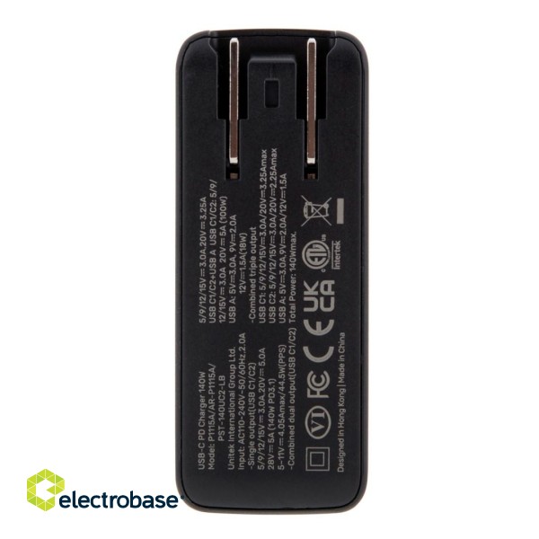 UNITEK P1115A mobile device charger Black image 5