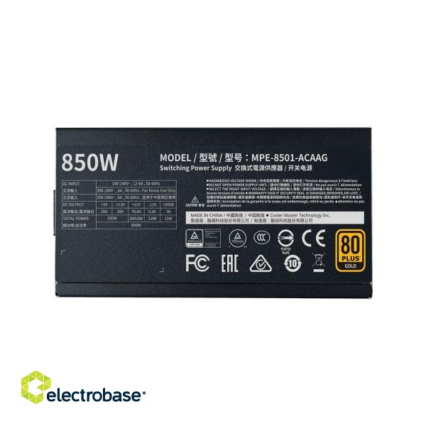 Cooler Master MWE Gold 850 - V2 Full Modular power supply unit 850 W 24-pin ATX ATX Black фото 3