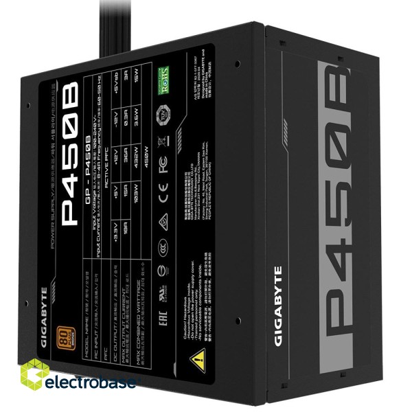 Gigabyte P450B power supply unit 450 W 20+4 pin ATX ATX Black image 2