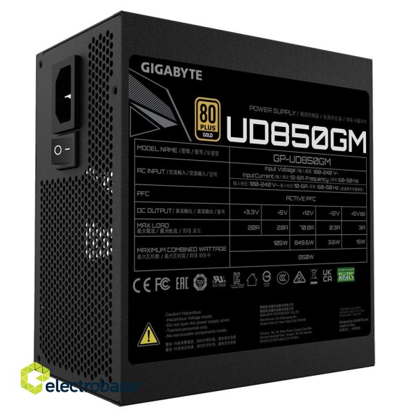 Gigabyte UD850GM power supply unit 850 W 20+4 pin ATX ATX Black image 5