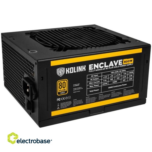 Kolink Enclave 80 PLUS Gold PSU, modular - 500 Watt image 1