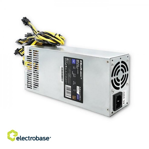 Qoltec 50177 PCI-E power supply Smart 1600W | 80 Plus Gold - Data mining фото 1