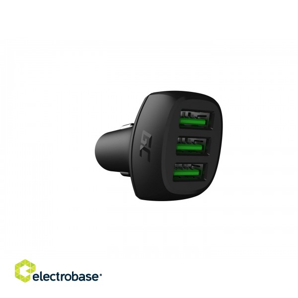 Green Cell CADGC01 PoweRide Car charger 54W 3x USB 18W Ultra Charge image 1
