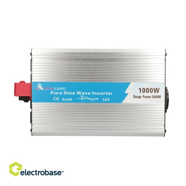 Extralink OPIP-1000W | Voltage converter | 12V - 230W, 1000W, pure sine paveikslėlis 3