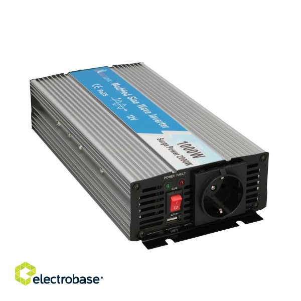 Extralink Car voltage converter OPIM-1000W 12V, 1000W modified sinus фото 1
