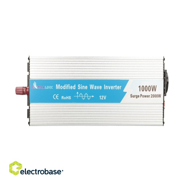 Extralink Car voltage converter OPIM-1000W 12V, 1000W modified sinus фото 3