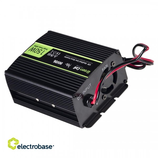 Green Cell INV06 power adapter/inverter Auto 150 W Black paveikslėlis 3