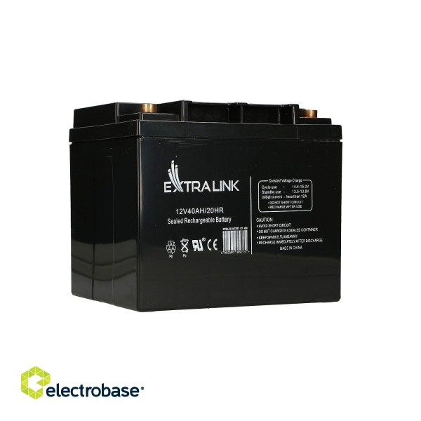 Extralink AKUMULATOR Battery ACCUMULATOR 12V 40AH - Batterie - 40.000 mAh Sealed Lead Acid (VRLA) 13.5 V 12 Ah image 1