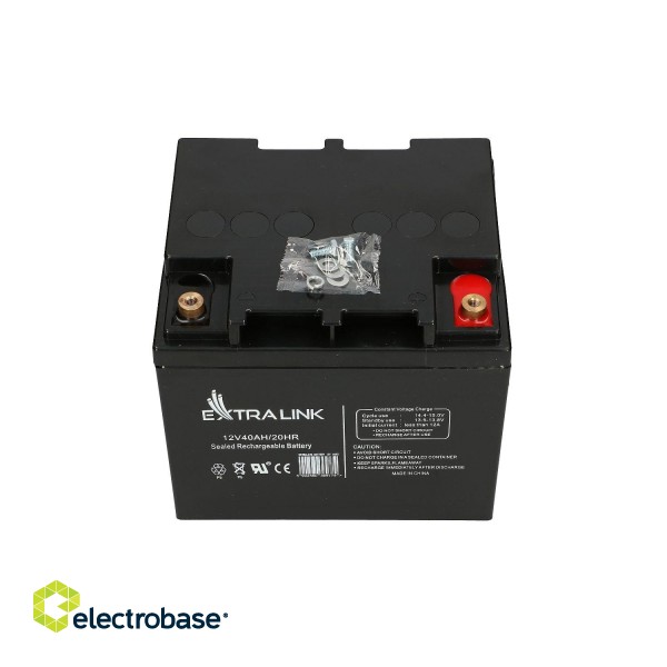 Extralink AKUMULATOR Battery ACCUMULATOR 12V 40AH - Batterie - 40.000 mAh Sealed Lead Acid (VRLA) 13.5 V 12 Ah image 2