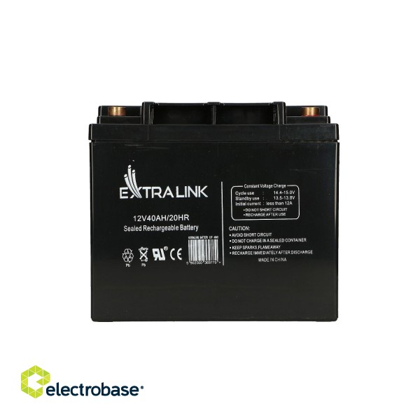 Extralink AKUMULATOR Battery ACCUMULATOR 12V 40AH - Batterie - 40.000 mAh Sealed Lead Acid (VRLA) 13.5 V 12 Ah image 4