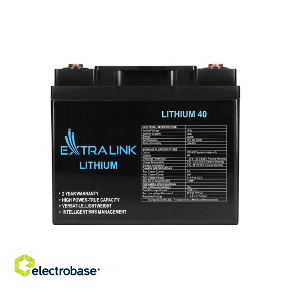 Extralink EX.30431 industrial rechargeable battery Lithium Iron Phosphate (LiFePO4) 40000 mAh 12.8 V image 2