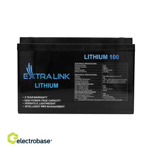 Extralink EX.30455 industrial rechargeable battery Lithium Iron Phosphate (LiFePO4) 100000 mAh 12.8 V image 1