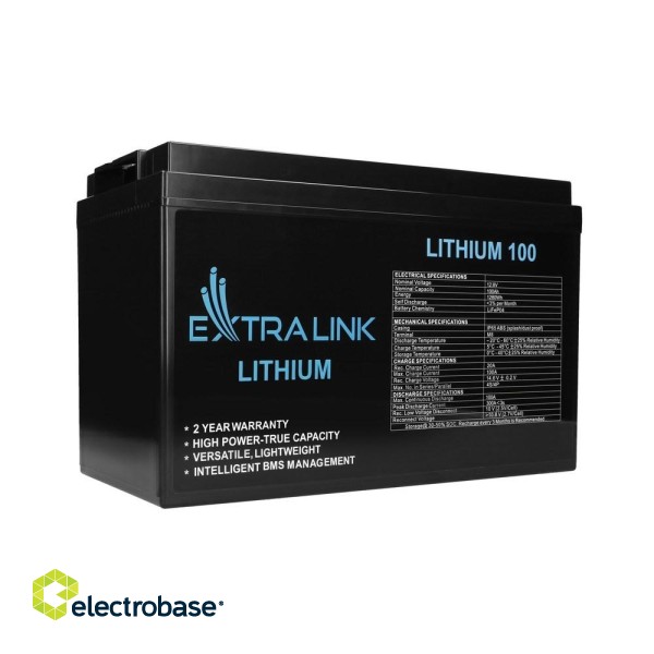 Extralink EX.30455 industrial rechargeable battery Lithium Iron Phosphate (LiFePO4) 100000 mAh 12.8 V image 6