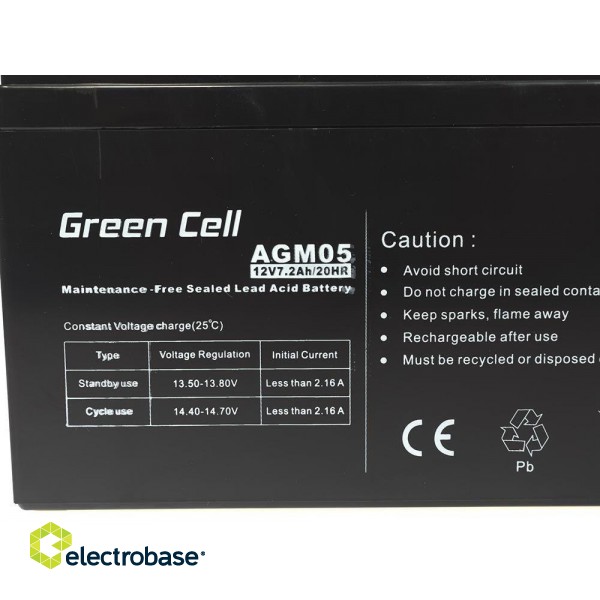 Green Cell AGM05 UPS battery Sealed Lead Acid (VRLA) 12 V 7.2 Ah image 2