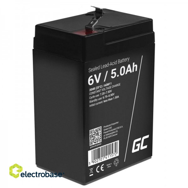 Green Cell AGM11 UPS battery Sealed Lead Acid (VRLA) 6 V 5 Ah image 1