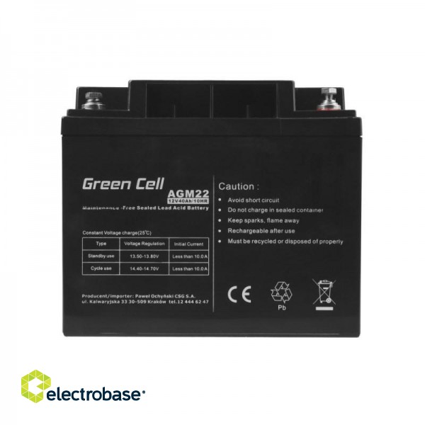 Green Cell AGM22 UPS battery Sealed Lead Acid (VRLA) 12 V 40 Ah image 3