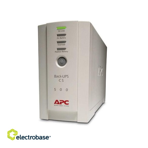 APC Back-UPS uninterruptible power supply (UPS) Standby (Offline) 0.5 kVA 300 W 4 AC outlet(s) image 1