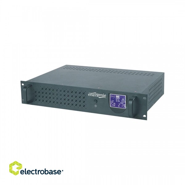 Gembird - Ups rack 19'' 3.4u 1500va, 4xiec 230v out, iec14 in,rj11, usb, lcd Line-Interactive 1.5 kVA 900 W 4 AC outlet(s) image 1