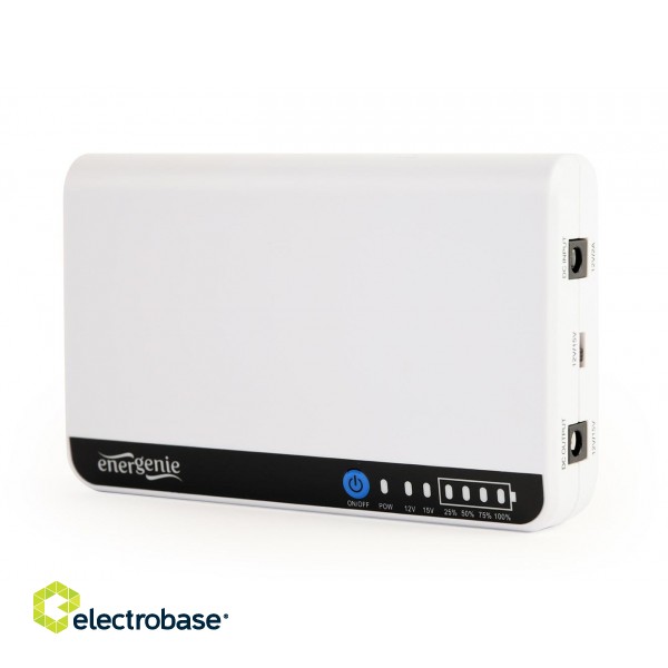 Gembird EG-UPS-DC18 UPS for DC devices, 12 or 15 V, 18 W, white image 1