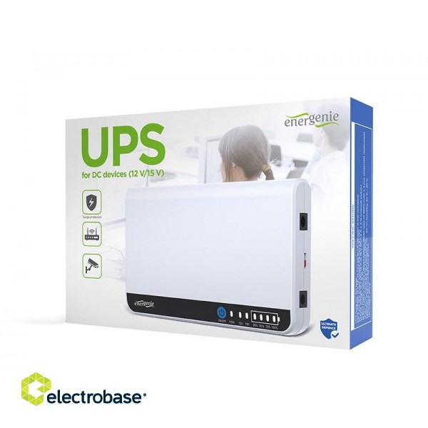 Gembird EG-UPS-DC18 UPS for DC devices, 12 or 15 V, 18 W, white image 4