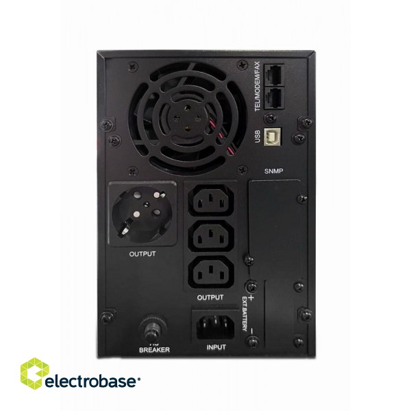 Gembird EG-UPS-PS1000-01 UPS uninterruptible power supply Line-interactive technology 1 kVA 800W 3x mains socket + 1x Schuko image 2