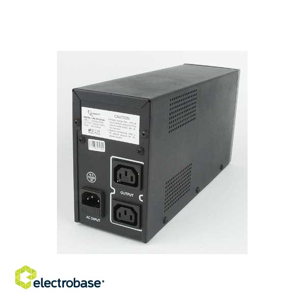 Gembird UPS-PC-652A uninterruptible power supply (UPS) Line-Interactive 0.65 kVA 390 W 3 AC outlet(s) image 2