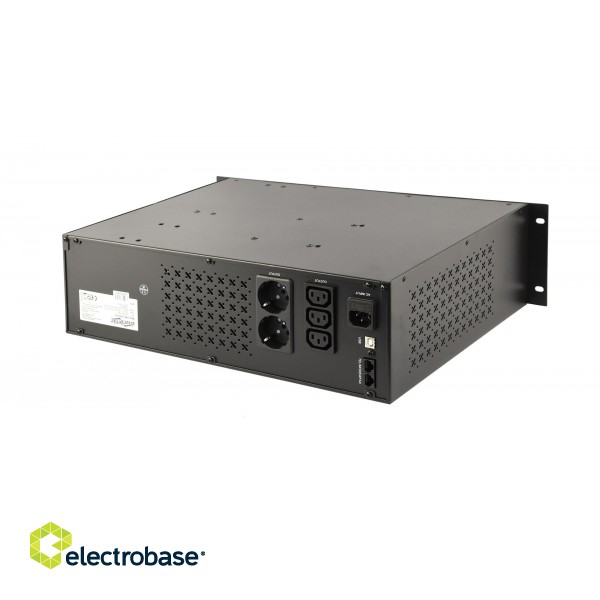 Gembird UPS-RACK-1200 uninterruptible power supply (UPS) Line-Interactive 1.2 kVA 720 W 4 AC outlet(s) фото 2