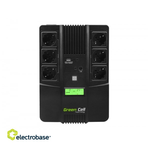 Green Cell AiO 800VA LCD Line-Interactive 0.8 kVA 480 W 6 AC outlet(s) фото 1