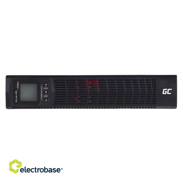 Green Cell UPS13 rack UPS RTII 1000VA 900W with LCD Display image 9