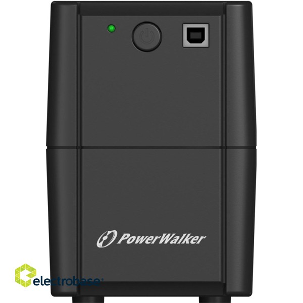 PowerWalker VI 650 SH FR uninterruptible power supply (UPS) Line-Interactive 0.65 kVA 360 W 2 AC outlet(s) фото 3