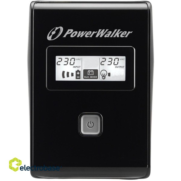 PowerWalker VI 850 LCD uninterruptible power supply (UPS) Line-Interactive 0.85 kVA 480 W paveikslėlis 2