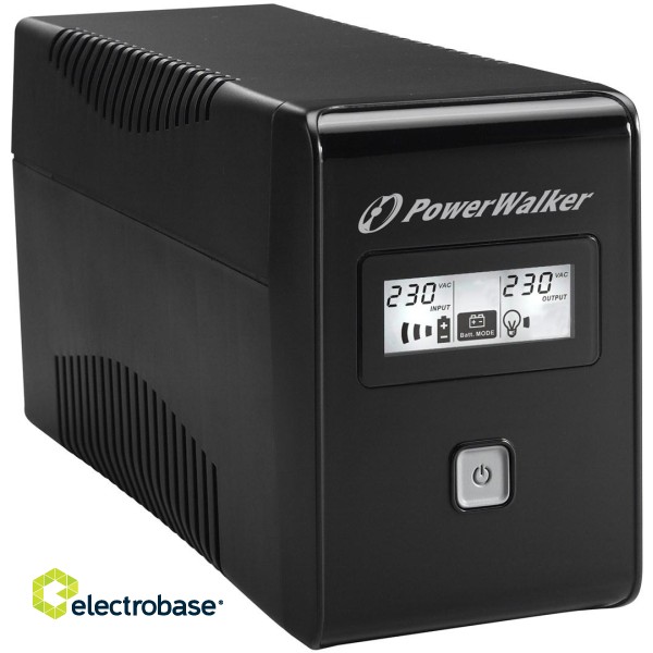 PowerWalker VI 850 LCD uninterruptible power supply (UPS) Line-Interactive 0.85 kVA 480 W paveikslėlis 3