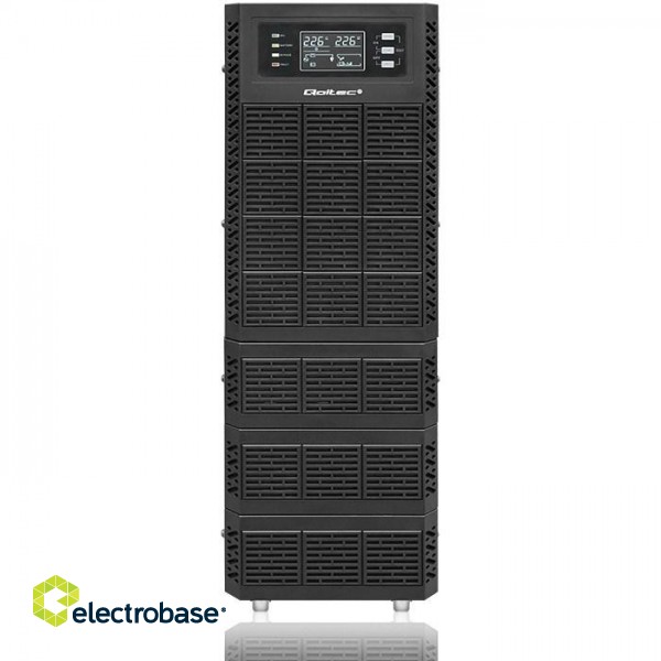 Qoltec 52283 Uninterruptible Power Supply UPS | 6kVA | 6000W | Power factor 1.0 | LCD | EPO | USB | On-line image 5
