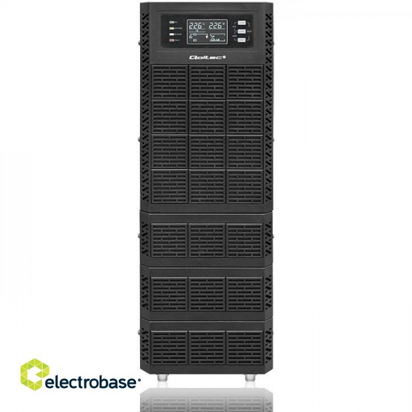 Qoltec 52283 Uninterruptible Power Supply UPS | 6kVA | 6000W | Power factor 1.0 | LCD | EPO | USB | On-line paveikslėlis 5