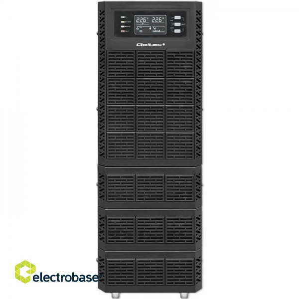 Qoltec 52284 Uninterruptible Power Supply UPS | 10kVA | 10000W | Power factor 1.0 | LCD | EPO | USB | On-line image 7