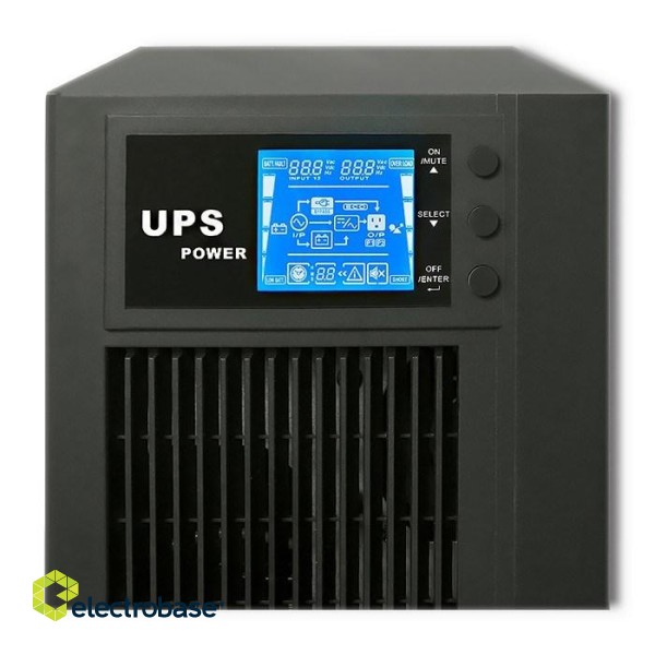 Qoltec Zasilacz awaryjny UPS On-line | Pure Sine Wave | 3kVA | 2.4kW | LCD | USB image 10