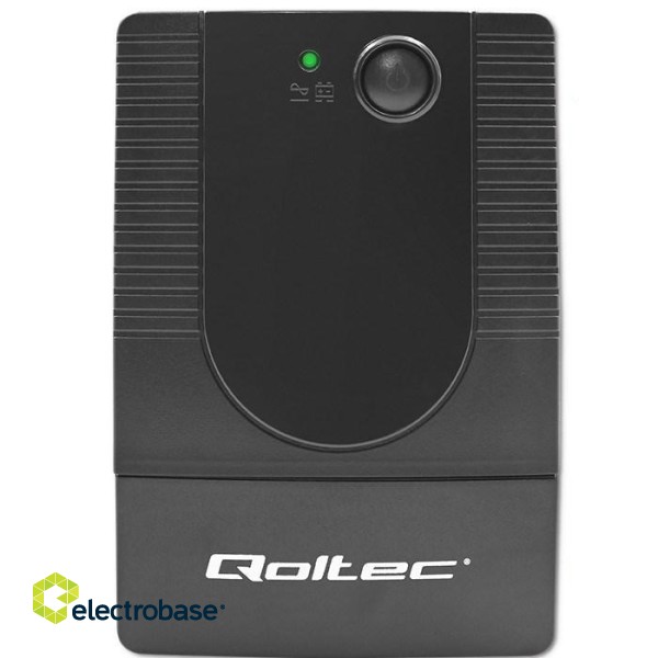 Qoltec 53773 uninterruptible power supply (UPS) Line-Interactive 0.85 kVA 480 W 1 AC outlet(s) image 1
