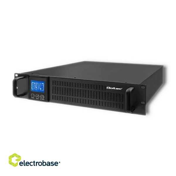 Qoltec 53945 Uninterruptible power supply UPS RACK | 1KVA | 800W | LCD image 1