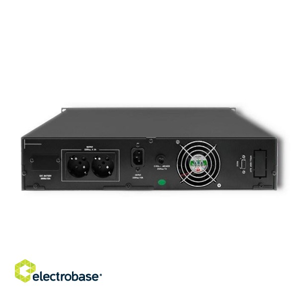 Qoltec 53945 Uninterruptible power supply UPS RACK | 1KVA | 800W | LCD фото 2