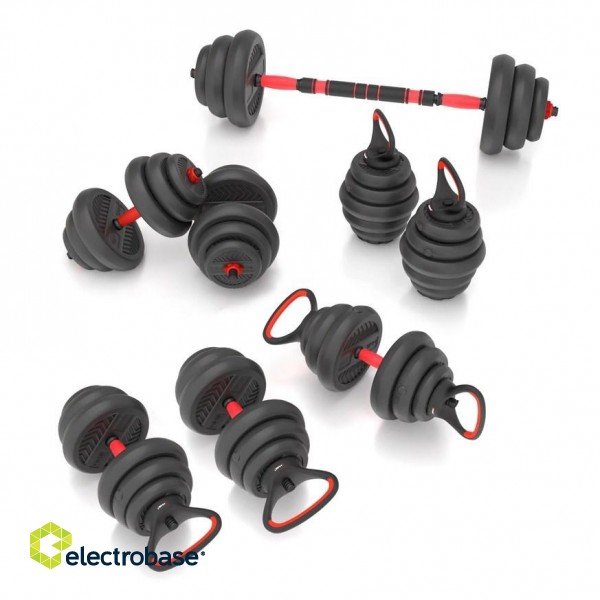 6IN1 HMS SGN120 WEIGHT SET (BARBELL, DUMBBELL AND KETTLEBELL) 20KG image 4