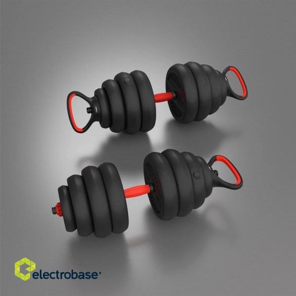 6IN1 WEIGHT SET HMS SGN140 (BARBELL, DUMBBELL AND KETTLEBELL) 40KG paveikslėlis 7