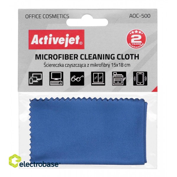 Activejet AOC-500 Microfiber cleaning cloth 15x18cm paveikslėlis 4