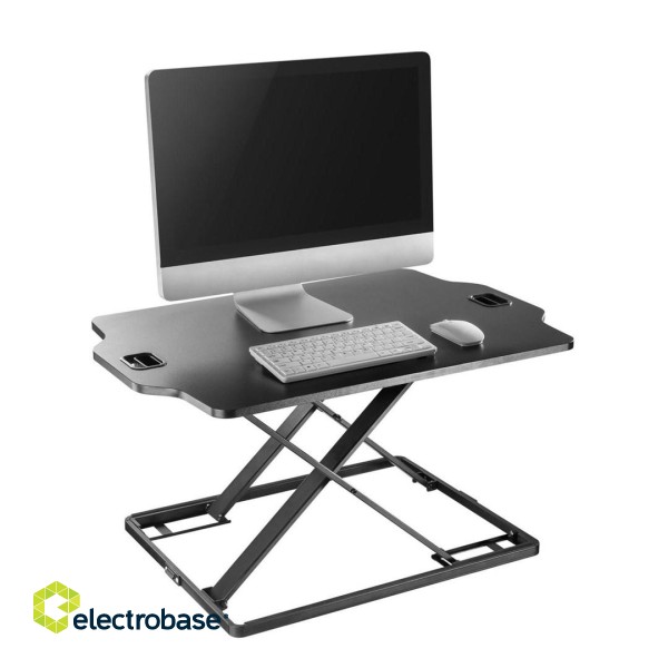 Ergo Office ER-419 Monitor Laptop Stand Desk Height Adjustable Standing Sitting Work Ultra Thin 10kg paveikslėlis 2