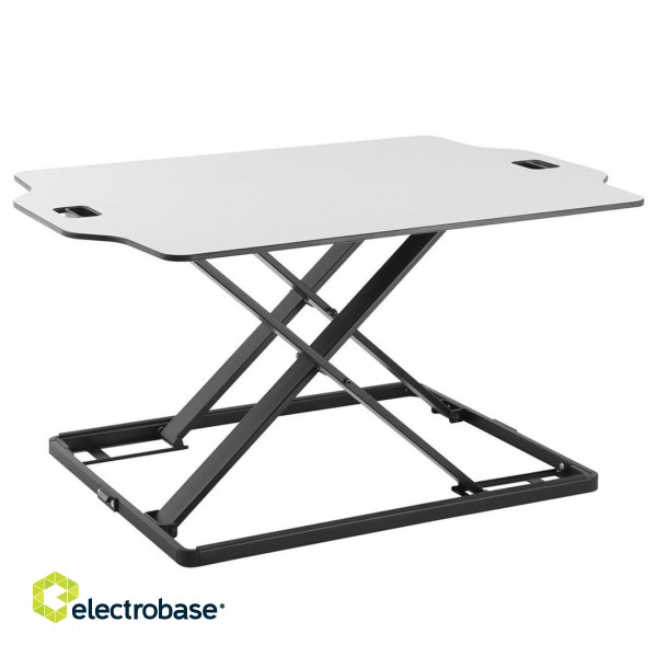 Ergo Office ultra thin sit/stand desk converter, white, with gas spring, max 10kg, ER-420 image 8