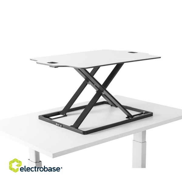 Ergo Office ultra thin sit/stand desk converter, white, with gas spring, max 10kg, ER-420 image 2