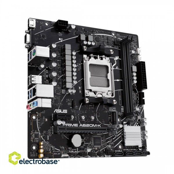 ASUS PRIME A620M-K AMD A620 Socket AM5 micro ATX paveikslėlis 3