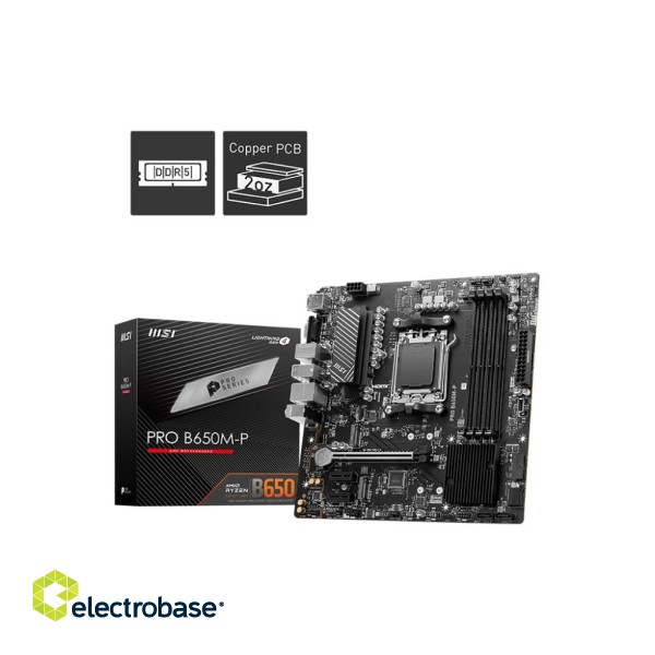 MSI PRO B650M-P motherboard AMD B650 Socket AM5 micro ATX фото 1