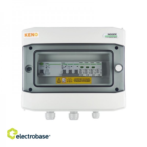 AC connection switchgear with overvoltage limiter type 1+2, 40A 3-F, RCD 100mA type A