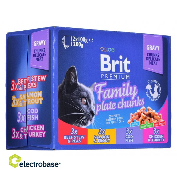 BRIT Cat Pouches Family Plate - wet cat food - 12 x 100g image 3