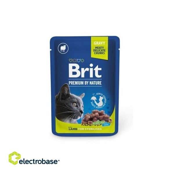 BRIT Premium by Nature Lamb for Sterilized - wet cat food - 100 g